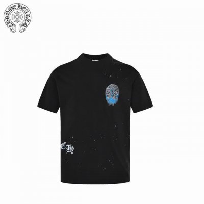 Chrome Herat 克罗心25Ss 涂鸦喷墨梵文短袖 面料采用进口机器织造而成，布面纹路的独特性创造出完美的成衣效果 面料采用净布260克重 搭配320克