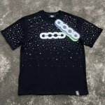 款号338 good 满天星珍珠硅胶印花短袖 耐高温 不会掉 可机洗 大厂流水做工 包条双针走线工整 网红热门款 热度很高 吊牌 吊粒 洗水 主卖 包装 全套辅