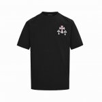 chrome Hearts 克罗心 25Ss 闪粉Logo印花短袖 面料采用280克重精梳棉 定制32支1*1螺纹 高端闪粉印花工艺手感超好 做工细致 厚度适中
