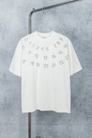 款号 M019# maison Martin Margiela 梅森马吉拉25Ss 洗水磨破烫钻硅胶重工短袖T恤 yb一比一开发 100%棉 采用订色订染毛圈纯