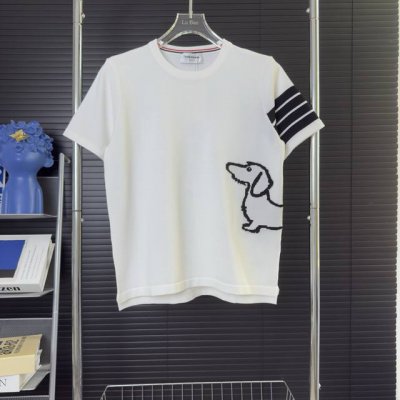 434 当天到货 现货现配 thom Browne 汤姆布朗25Ss拼色腊肠狗针织衫短袖 原版面料 官网同款 非再生纱 高版本 独立定织面料 经历柔软定型 洗水