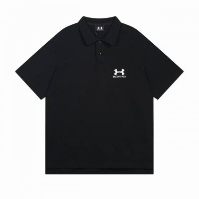 顶级版本 大货细节图 #巴黎25Ss巴黎联名安德玛绣花翻领polo衫短袖# balenci*Ga巴黎# 面料采用260G巴黎专用奢品珠地棉*高克重1比1定制罗纹
