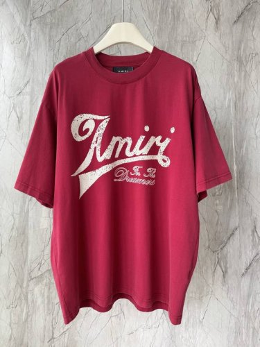 Amiri 新款纯棉圆领短袖 印花Logo 宽松版型 男女同款 Smlxl
