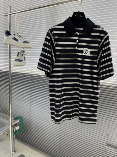 Loew 2025春夏新款高品质条纹polo 休闲经典刺绣Logo 进口面料 上身舒服 尺码：M-Xxl