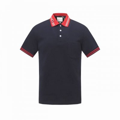 a009# Gucci 古驰 2025∽新款高品质翻领polo衫，高瑞精品Logo扣子，做工精致，官网同步，时尚百搭 颜色：深宝蓝 码数：S M L Xl Xx