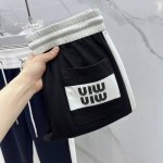 P270 Miumiu 缪缪 2025春夏新品休闲裤松紧休闲裤，官网同步发售，裤身工艺设计，进口客供辅料、面料定制，平口裤脚，代工厂P出品免检！每个细节做到极致