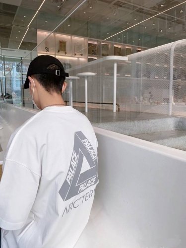 高品质 品名：始祖鸟 Arc'teryx 联名款 王一博同款反光印花新款Logo宽松男女同款圆领纯棉短袖T恤 版型；宽松版 面料：330G全棉精梳棉 颜色： 黑