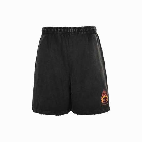balenciaga 巴黎世家 25Ss 双环火焰炒雪花水洗破洞短裤 轻奢主义 男女日常通勤穿搭必备单品 正确版本随意对比 详细特征 采用360克纯棉双纱鱼鳞毛