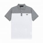 品牌 普拉达 prada 面料 纯棉丝光珠地 克重 260 颜色 黑色 白色 灰色 尺码 M-Xxl 原版定制1 1细节还原 三标Logo齐全 高端定制 刺绣L