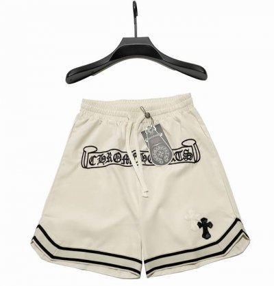 款D37 克罗心 chrome Hearts 24Ss 克罗心裆前梵文字母刺绣Logo织带短裤 精选高精度酷丝绵精梳面料 清爽丝滑透气 告别厚重感 清清爽爽 全