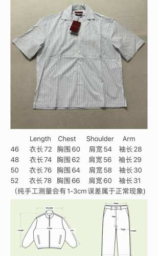 Gucci条纹口袋字母短袖衬衫