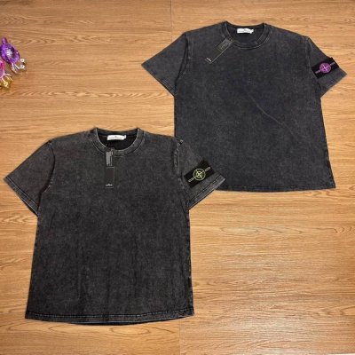 实拍图 Stone Island 石头岛重工水洗做旧短袖 甄选品质 实拍可见 买一送一 赠送粉色标志Logo 性价比非常高 Logo互换买一件等于买2件 面料采
