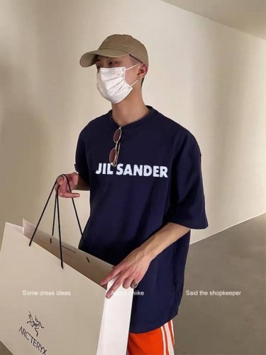 顶级最高版本 p80859# -Jil Sander 新款Oversize高街宽松男女同款短袖T恤情侣款- 顶级版本来袭原版重达 克重双纱重磅面料，懂货兄弟们都