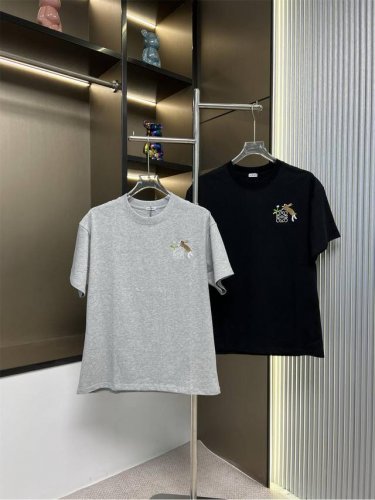 110 loewe罗意威2025Ss新款图案刺绣情侣休闲短袖T恤 最高版本！定制面料280克双纱！进口高密度刺绣！ 辅料：开模原版过鉴定领标100%真丝洗水标。