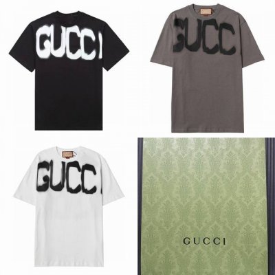 款号 512 gucci新品 早春系列高克重短袖 选用客供定制针织100%纯棉面打造,面料手感细腻 厚实有质感的纯棉布 高密度的机织工艺 如棉絮般柔紧致舒适 有
