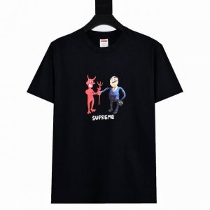 灭世纵横 Supreme 23Ss Business 恶魔交易契约印花T恤 拒绝看图做货 拒绝拿错误版本对比 采用圆筒无缝工艺 原版工艺 衣服侧面没有缝合骨位