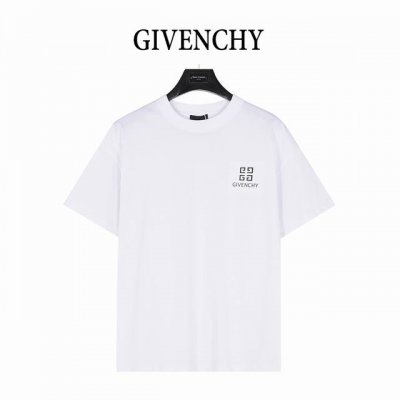 givenchy 纪梵希 25Ss 前后四宫格字母立体凹凸印花短袖T恤 定制1:1螺纹 面料舒适亲肤无无异感 定制定染面料 纺织密度高 垂感佳 不易变形 厚织感