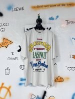 Balenciaga Ss25 彩色发泡印花纯棉圆领短袖 原版开发定织280G面料 高度还原 洗水处理 手感厚重 质感区别市场货 采用进口椭圆机印花 每个印花对