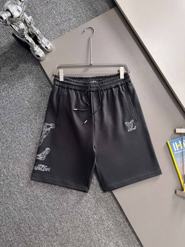 Lv 驴家 2025新款 轻奢主义 密集虚线刺绣Logo 男女日常通勤 穿搭必备 休闲短裤 定制毛圈面料 进口机刺绣工艺 腰标吊牌洗水唛三标齐全 颜色：石墨灰