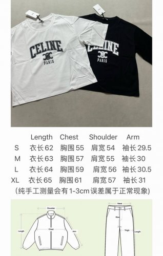 Celine字母印花圆领短袖