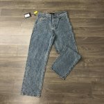 210 louis Vuitton Lv 路易威登 最新水网老花暗纹满印提花 情侣牛仔裤休闲直筒裤-顶级原单版本 color：水洗蓝 size：M L Xl X