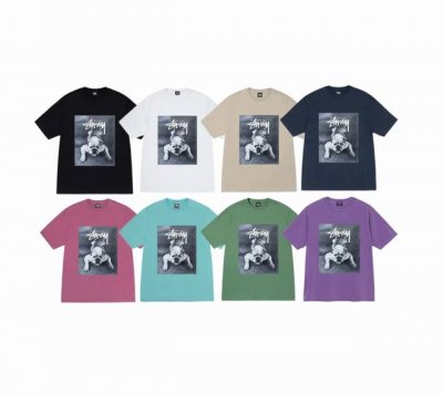 上新款号：S178 Stussy斯图西 Stussy 斗牛犬图案舒适圆领短袖T恤 男女同款 原版打造 细节高控 -面料精选220G纯棉面料 手感柔软舒适 吸汗透