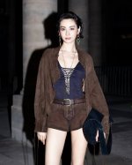 25Ss林珍娜同款Isabel Marant绒面短裤赠送腰带Smlp ：棕色