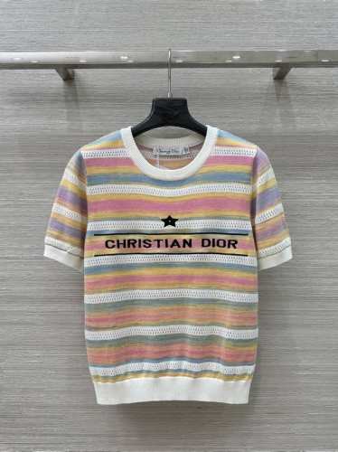 爆单推荐 原单品质 Missd* 25春夏新品 夏日多巴胺配色彩色渐变 本季必入爆款 绝美小仙女白富美针织短袖上衣 减龄少女气质穿搭 瑞士机18针工艺 显瘦气质