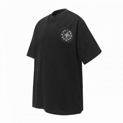 Chrome Hearts Ch 克罗心满天星梵文烫钻短袖T桖 采用手工烫钻 区别于机器烫钻 五金辅料均开磨定制 正确配置 黑色2025克罗心正品包装 280克