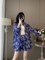 夏季欧美印花防晒两件套时尚女装S-Xl
