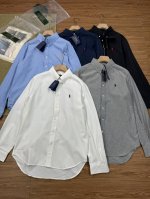 160 高版本柜上同质款Polo Ralph Lauren拉夫劳伦 纯色Logo刺绣Logo五色经典长袖休闲立领衬衫 官网在售1690，原版纯棉牛津面料材质，成