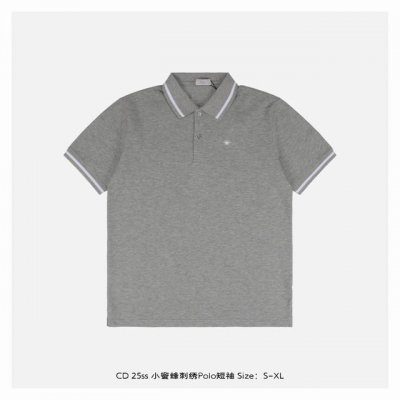 dior 迪奥 25Ss 小蜜蜂刺绣Polo短袖 双面丝光长绒棉进口珠地面料，质感柔软细腻爽滑，舒适透气凉爽，且久穿久洗不褪色不变形。进口榻榻米机刺绣，小蜜蜂刺