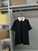 GuccⅠ 古驰 织带新款polo衫 原版面料 原版订制辅料 官方同款 采用210克纯棉珠地面料，定制 同缸染面料 手感非常舒服爽滑 版型挺阔有型 一线品牌代工