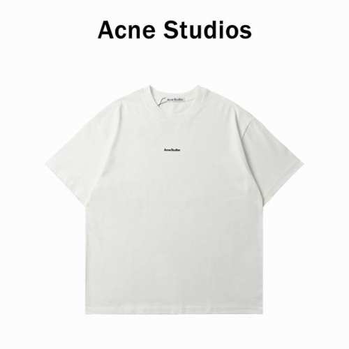 acne 25Ss 小字母发泡印花短袖T恤 第一时间原版购入开发 面料采用定织定染32S高品质股线棉 领口这次换了拉架罗纹 工艺看似简单实则采用特殊处理丝网发泡