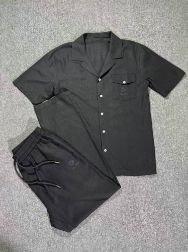 上衣 长裤 新品 Lp麻料套装衣服Ly681402025长裤Ly681402025 25Ss春夏新品套装polo短袖+卫裤进口棉麻面料 内里包边走线均匀细致 密