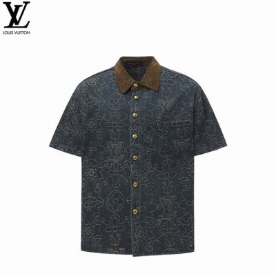 Louis Vuitton 路易威登 添柏岚联名蔓藤刺绣花纹缝线金线牛仔短袖 继绿松石系列之后拿到的Timberland联名牛仔 Louis Vuitton 采