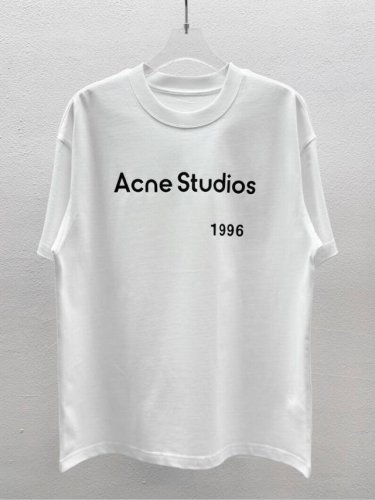 acne Studios圆领短袖T恤 数码直喷 面料定制定染 300克100%纯棉短袖 手感非常舒服 超级百搭好看的一款短袖 品质绝对保证 黑白色 男女同款 码