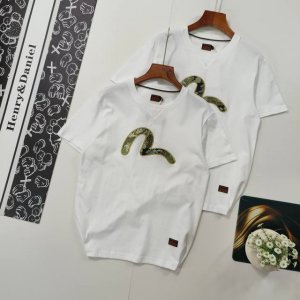 尺码S-2Xl掌柜推荐 evisu 福神 新款男士织锦小海鸥贴布短袖T恤 原版面料高版本高品质 网红明星同款 正面以日本松柏与仙鹤图案织锦小海鸥贴布装饰 展示精