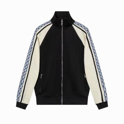 gucci 古驰 Gc 经典蛇纹 超大造型平纹针织夹克运动外套 尺码 M L Xl 面料 黑色 白色平纹针织面料 螺纹 定织定染螺纹 夹克砂 高密度 高品质 织