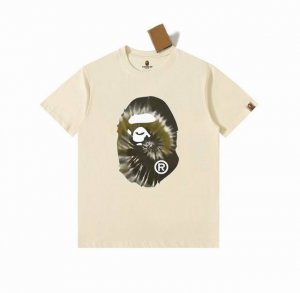 70 bape 扎染 猿人头 经典系列 专柜款复古情侣 印花短袖T落肩袖 重磅280G精梳棉材质 透气舒适 版型宽松 进口外贸级专柜印花，随意搓洗不褪色不变形。