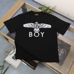 款号 Ay709 高版本 2025新款Boy后背彩金老鹰天使翅膀图案字母Logo印花休闲情侣短袖T恤 采用280克重的纯棉双纱面料 我们只做精品面料 做工 辅料
