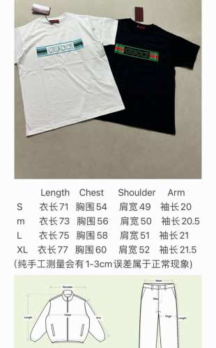 Gucci立体字母印花圆领短袖