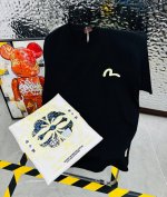 福神 带Nfc芯片识别高版本 Evisu 福神2025夏季新款印花休闲宽松情侣款 短袖T恤973 细节:版本一比一复刻，吊牌 领标 水洗 包装袋。水洗处有Nfc