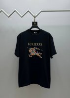 顶级版本 区别通货 全年不下架 放心出售 款式 巴宝利 Bbr短袖T恤 面料 300克重双纱100%棉 罗纹 320克重索络纳1*1潮牌 工艺 进口机绣花战马L