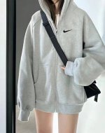 Nike 耐克小钩春季开衫连帽拉链卫衣外套 精选垂感一流复合双层南韩丝高级华棉面料 手感超棒 丝滑垂坠 质感高级一眼万年春季外套出行最优解 细腻保暖 Os版型