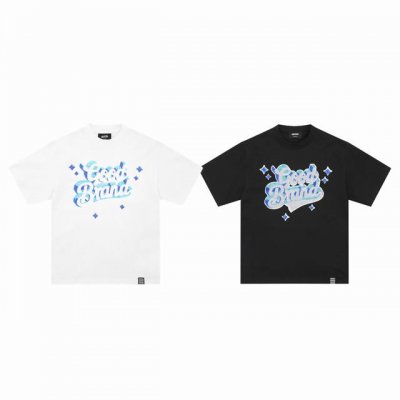 goodbrand 立体星星亮片字母情侣圆领短袖T恤-原单版本 color 黑色 白色 size S M L Xl number 25814 原版一致 采用32