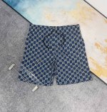gucci 2025夏季新款时尚沙滩裤，五分短裤！官网同步 原版1-1复刻，原版五金 精选优质聚酯纤维面料、手感细腻，夏季必备单品、上身效果超帅气！ 颜色：蓝色