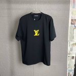C04 lv 路易25Ss 300克重早春新款胶膜发泡字母Logo印花短袖轻奢主义 男女日常通勤穿搭必备单品正确版本欢迎对比详细特征 100%纯棉双纱汗布面料