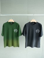 顶级Tee 强势上新 Chrome Hearts S S25 渐变水洗马蹄贴布圆领短袖T恤 货号： 2 颜色： 绿色 深灰色 尺码： S M L Xl 尺寸推荐