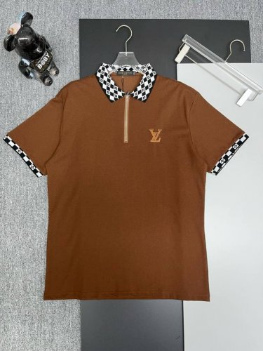 Lv 路易威登 刺绣新款拉链polo衫 原版面料 官方同款 采用210克丝光珠地棉，定制 同缸染面料 手感非常舒服爽滑 版型挺阔有型 一线品牌代工厂p出品 进口